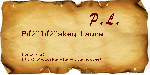 Pölöskey Laura névjegykártya